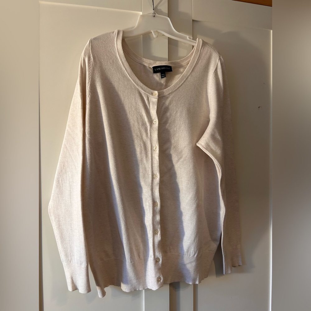 Lane Bryant off white, cream button down cardigan 18/20 great condition